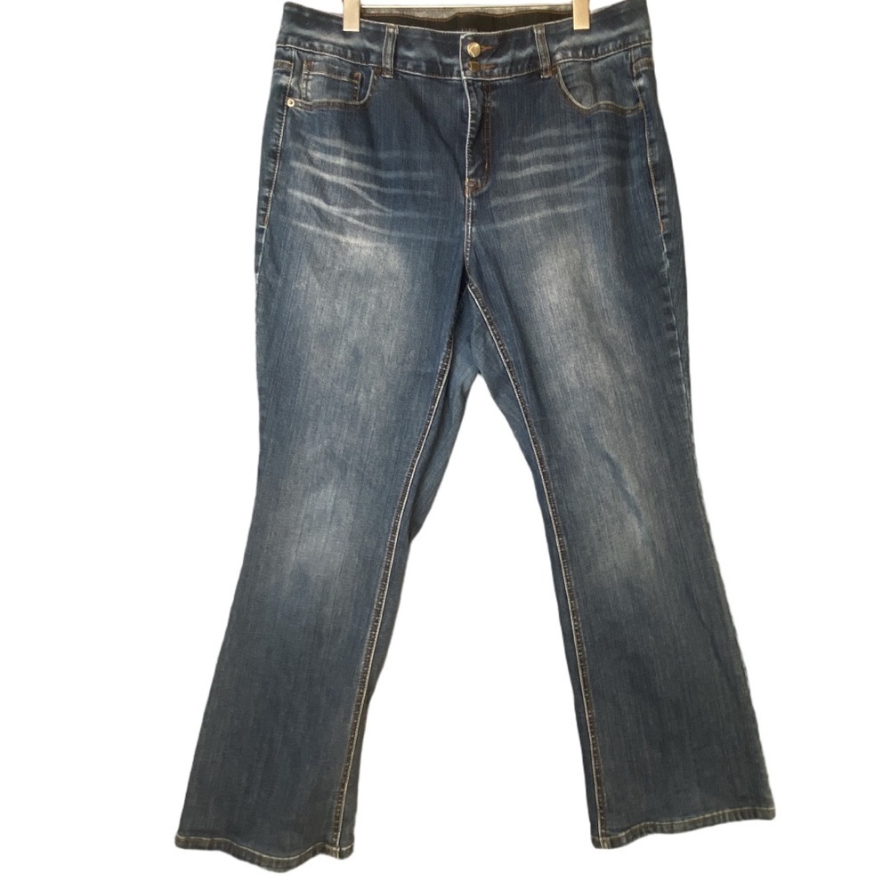 Lane Bryant High Rise Bootcut Size 18 Stretch Waist Dark Wash Jeans 29” Inseam